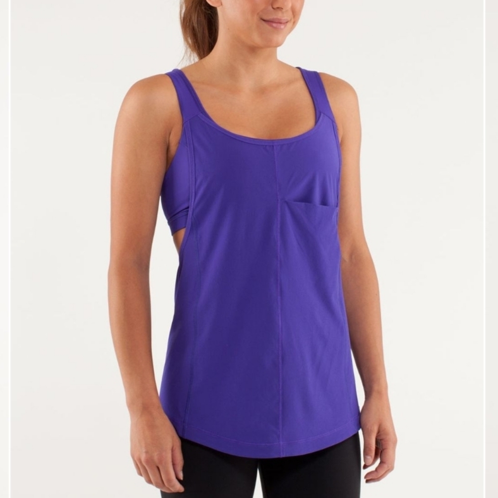 Lululemon Run For Your Money Bruised Berry Tank sz 6